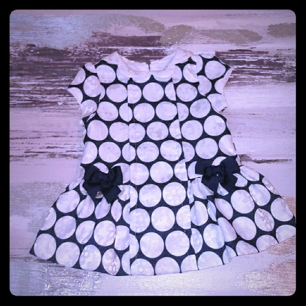 Infants Girl Mayoral Navy & White Dress